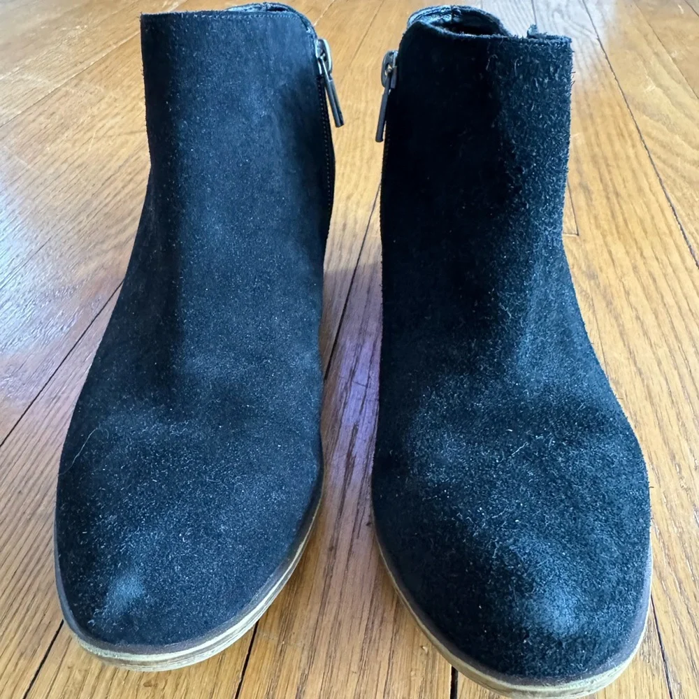 Lucky Brand Black Suede Ankle Boots